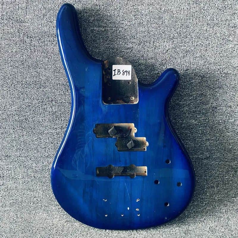 Transparent Blue 4 String Bass Basswood Body image 1