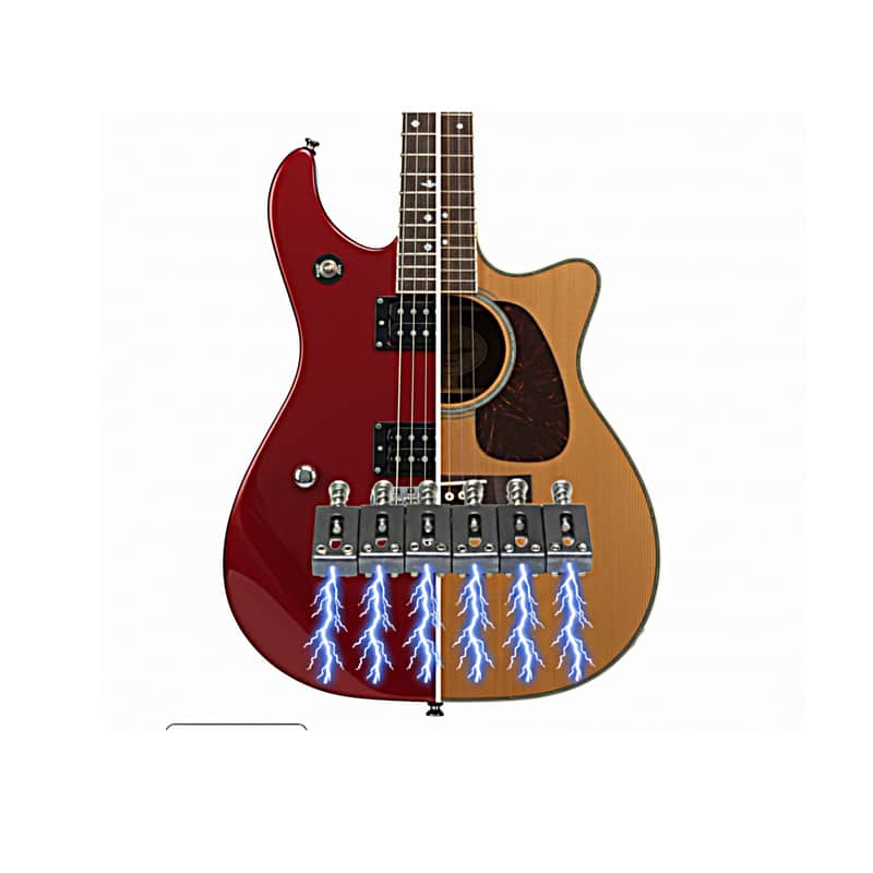 Graph Tech Ghost Piezo Electric to Acoustic Saddles Strat / Tele-Style Piezo Pickups 6-String Black image 1