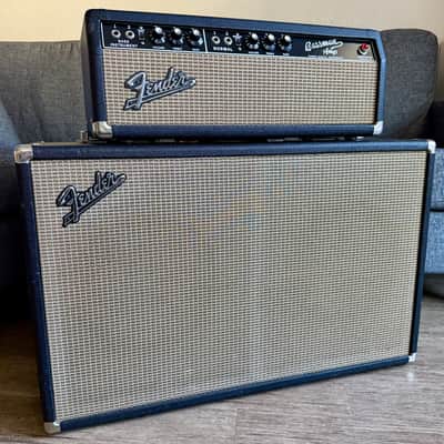 Fender Bassman 2-Channel 50-Watt 2x12" Piggyback Guitar Amp 1964 - 1966 Black Panel image 25