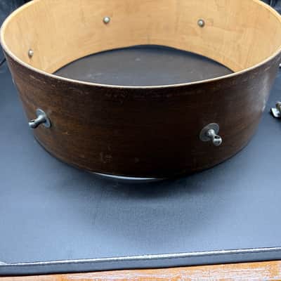 For Restoration Kent Vintage Mahogany Snare Drum Single Point Lugs 1950s Mahogany Wood Needs Parts! image 3