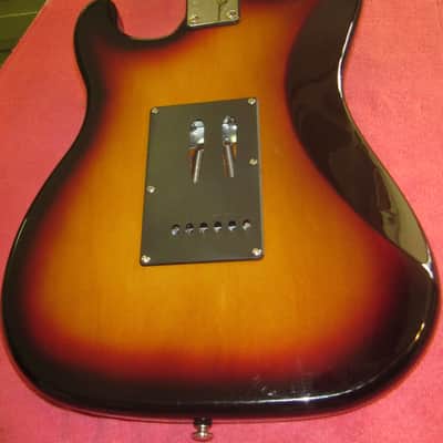 Optek Fretlight 400 Series strat-Style Electric guitar - 3 tone sunburst with cables image 14