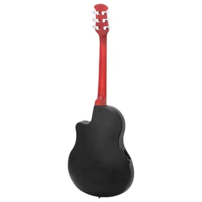 Glarry 41 inch Full-Size Cutaway Acoustic-Electric Guitar Grape Voice Hole Spruce Top Round Back 2020s - Sunset Color image 10