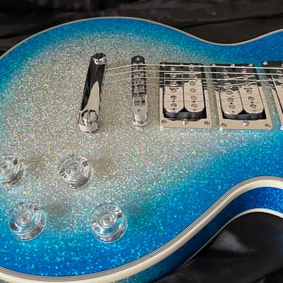 Firefly Ace Frehley Tribute Guitar Blue Silver Sparkle image 4