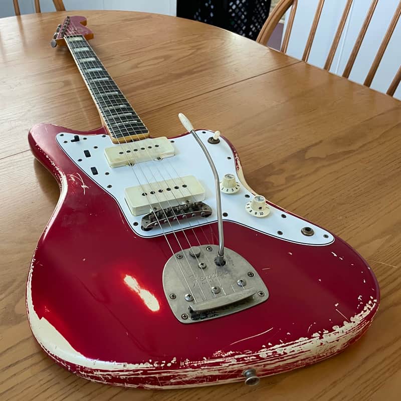 Fender MIJ JM66B Jazzmaster 1990's Candy Apple Red Nitro Relic Seymour Duncan Antiquities image 1