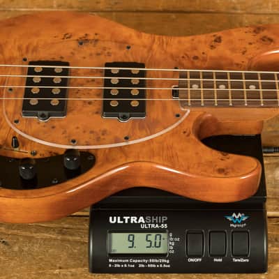 Sterling RAY34HHPB StingRay HH Bass - Burled Amber image 8