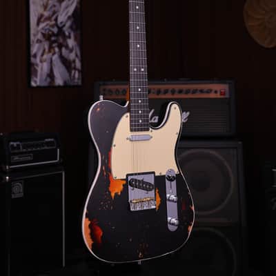 Dhatarattha SS T-Style – Black Over Sunburst Nitro Relic image 4