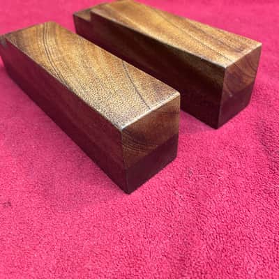 Fender Rhodes MK1 Keyboard End Blocks - Exotic African Sapele Wood image 5