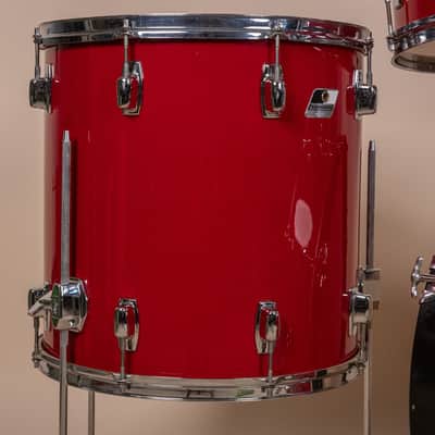 1980s Ludwig "Rocker" Red Cortex Drum Set image 5