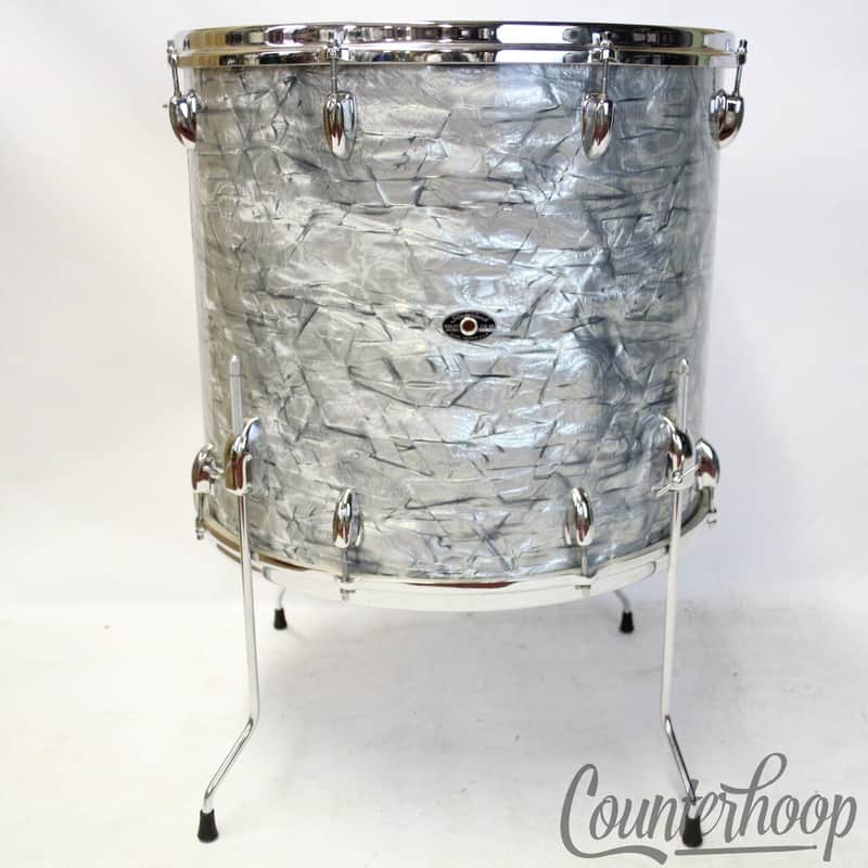 *Slingerland 20x18"Sky Blue Pearl 3Ply Mahogany Floor Tom Vintage 70s Bass Drum image 1