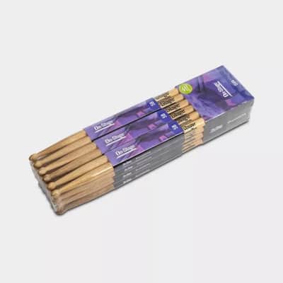 On-Stage Hickory Drum Sticks Brick - 5B Wooden Tip (12 Pairs) image 1