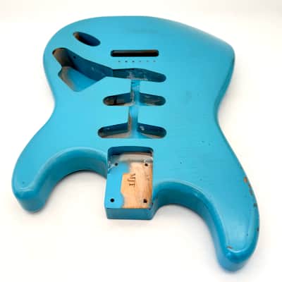 MJT Stratocaster Body Alder Relic Nitro Daphne Blue mjt6578 image 4
