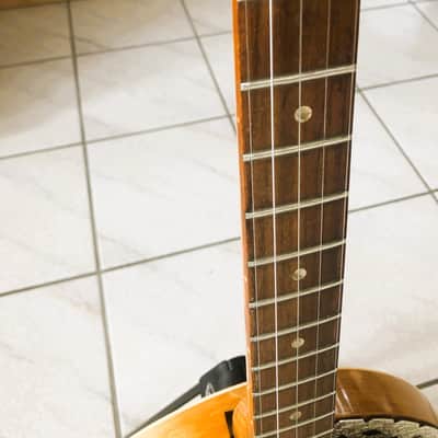 Framus 5 string banjo, long neck, Texan model 1973 - brown image 8