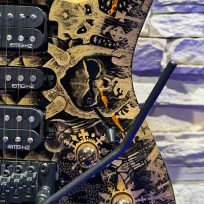 Lag Akane 200 CUSTOM GOLD SKULL Al’s Art Desing 2026 - Gold & Black image 8