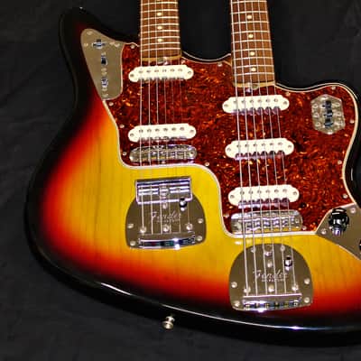 2001 Fender custom shop Masterbuilt doubleneck Jaguar/Bass VI Sunburst image 4