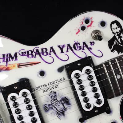 Custom Painted and Upgraded Epiphone Les Paul Studio LT-Aged and Worn With Graphics And Matching Headstock image 8