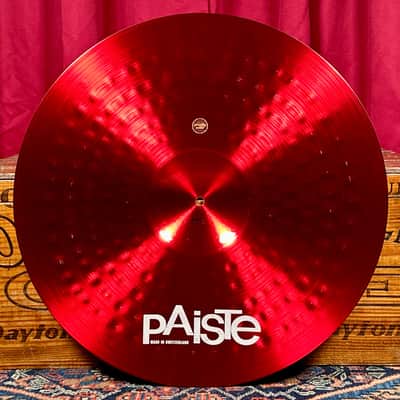 22" Paiste Red Color Sound 900 Heavy Ride Cymbal 3458g image 4