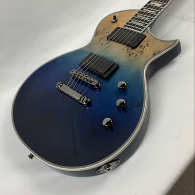 ESP E-II Eclipse Blue Natural Fade BM Burled Maple Electric Guitar + Hard Case B-Stock Made in Japan image 8
