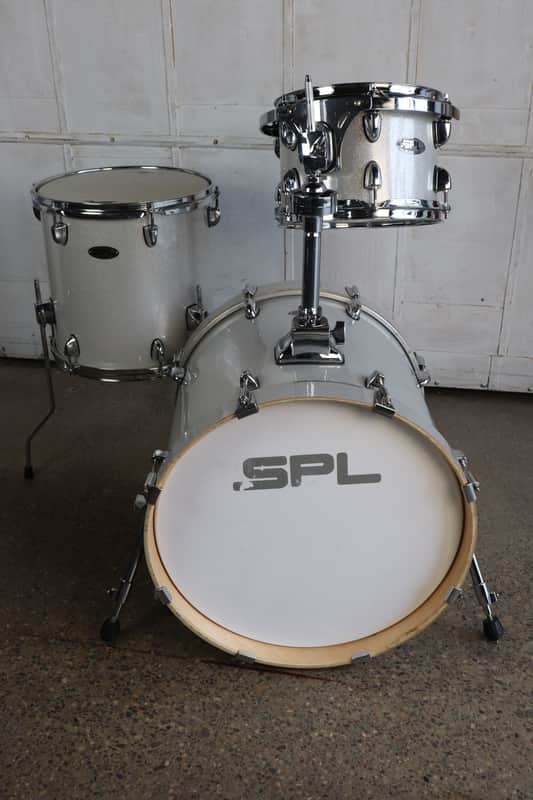 SPL Sound Percussion Lab 3pc Drum Kit Set 18/13/10" Silver Sparkle image 1