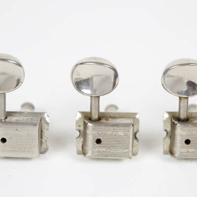 1964 1965 1966 Fender Kluson Deluxe Double Line Tuners Jaguar/Jazzmaster/Stratocaster ~NICKEL~ Pre-CBS 1960s USA image 4