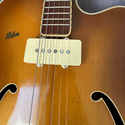 Hofner 4550 S - 1950s archtop guitar - fretjob, electrified, player image 24