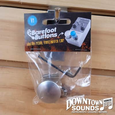 Barefoot Buttons V1 Tallboy Footswitch Cap - Silver image 1