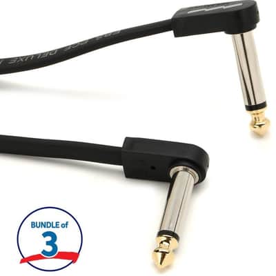 EBS PCF-DL28 Deluxe Flat Patch Cable - Right Angle to Right Angle - 11.02 inch (3-pack) image 2