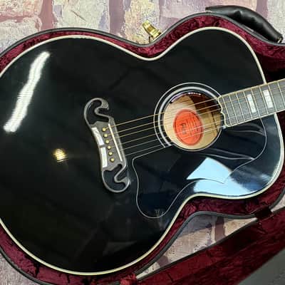 Gibson SJ-200 Custom Jumbo Limited Edition Ebony Gloss New Unplayed Auth Dlr 5lbs7oz #017 image 6