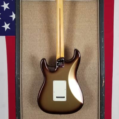 2020 Fender American Ultra Stratocaster Noiseless Pickups Eye Catching Mocha Burst (163) image 3