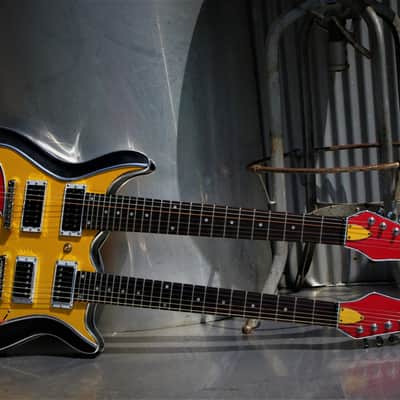 El Daga Lightshow Doubleneck 2000 Custom, Robelli. Art Collection Guitar. Only one. Unique. Rare. image 3