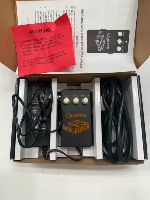 Quilter Labs Micro Block 45 Watt Guitar Effect Pedal Sized Amp Amplifier + Box image 1
