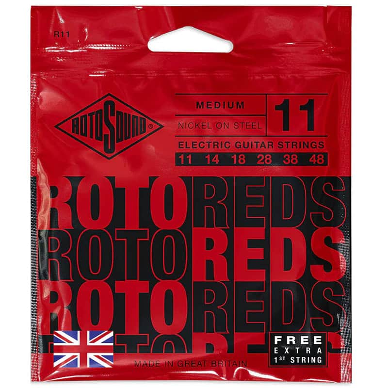 Rotosound Reds Electric Guitar Strings 11-48 + Extra FREE 1st STRING R11 image 1