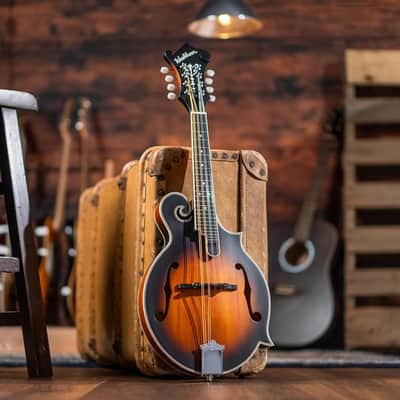Washburn #M3SEBRK F-Style Solid Top Mandolin With Pickup, Satin image 7