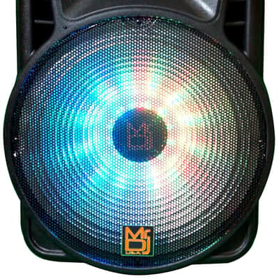 Pair of MR DJ DJ15BAT+ 15" Portable Bluetooth Speaker + Speaker Stand image 6