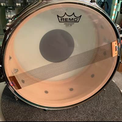 King  6.5x14 Maple snare drum 2000’s - California Blue image 5