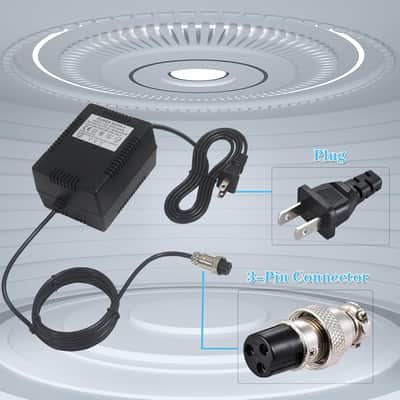 AC Adapter 3-Pin Connector pedalboard Power Supply 17v 600ma for Yam-ha F4/F7/6FX/MG82/XMG16/MG166CX/MG166C，Mixing Console Mixer Power Supply image 5