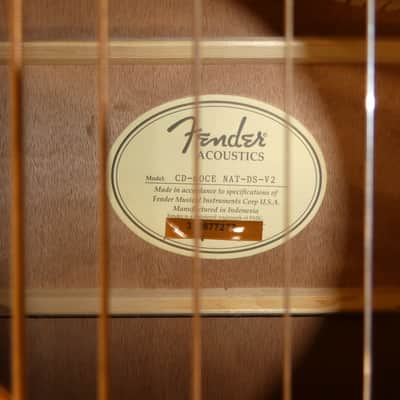Fender cd-60ce nat-ds-v2 2010's - Gloss | Reverb