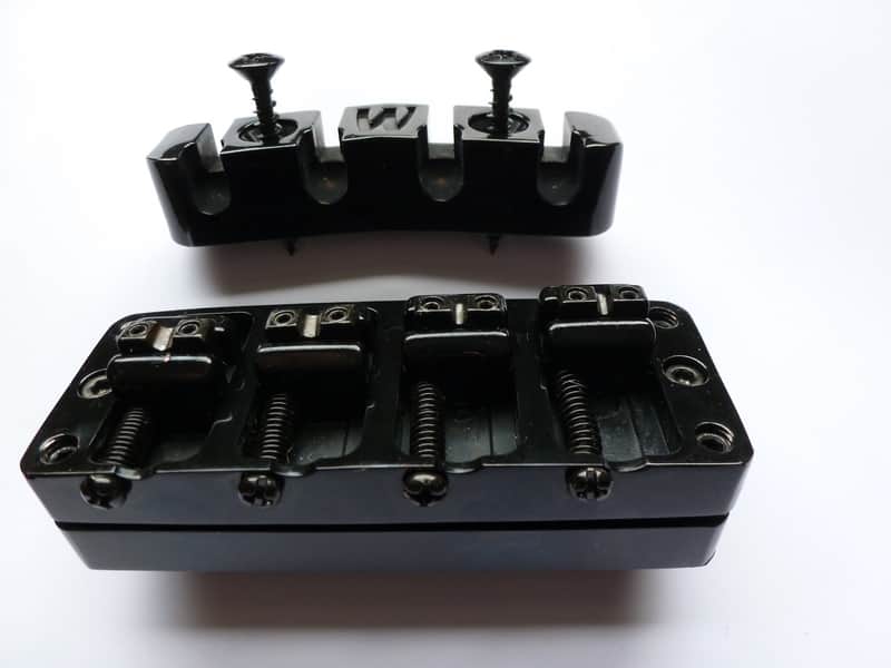 Warwick 2-Piece Bridge & Tailpiece (4-String) German-made Black (Free shipping!) image 1