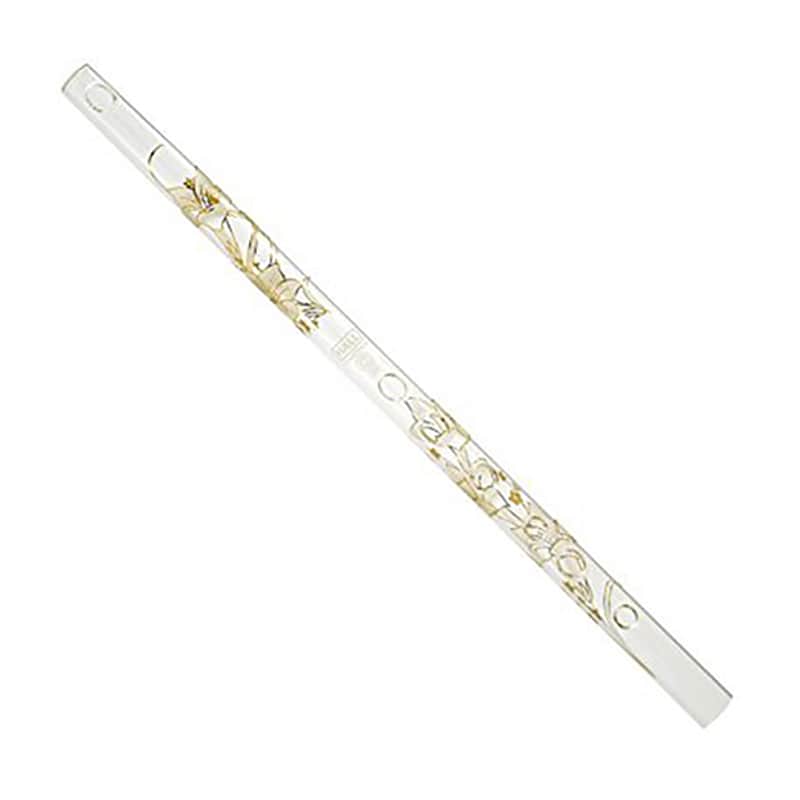 Hall Crystal Glass Flute - #11701 G Flute - White Lily w/ Inline Tone Holes image 1
