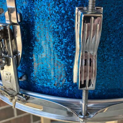 Ludwig Pre-Serial Jazz Fest Blue Sparkle Vintage 1960s Extra Deep image 11