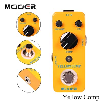 MOOER Yellow Comp Optical Compressor Electric Guitar EQ Compact Effect Pedal image 6