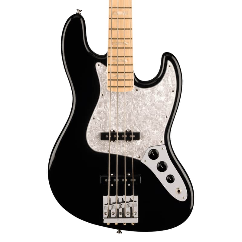 Used Fender USA Geddy Lee Signature Jazz Bass - Black w/Maple FB image 1