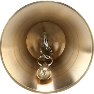 Extra Loud Solid Brass Hand Call Bell with Wooden Handle image 3