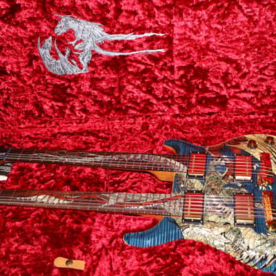 PRS Paul Reed Smith 20th Anniversary Dragon Doubleneck Whale Blue image 6