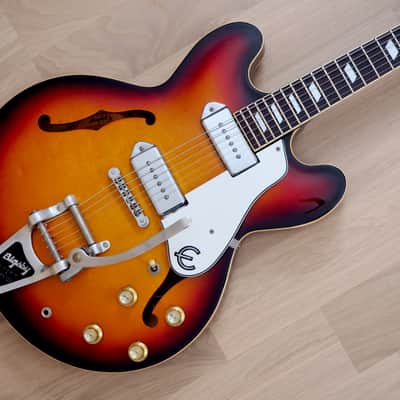 1996 Epiphone Casino '65 VT-VS Vintage Reissue Sunburst w/ Bigsby & Case, Peerless image 1