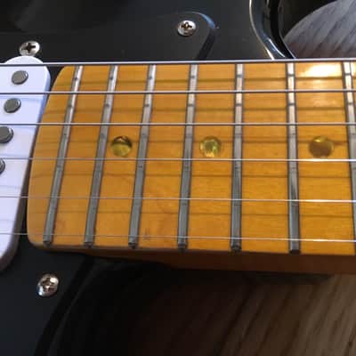 Custom David Gilmour “Black Strat” inspired Fender Stratocaster style w/alnico pu's,abalone inlays image 6