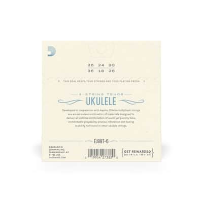 D'Addario EJ88T-6 Nyltech 6-String Tenor Ukulele Strings 026-024-030-036-018-026 image 3