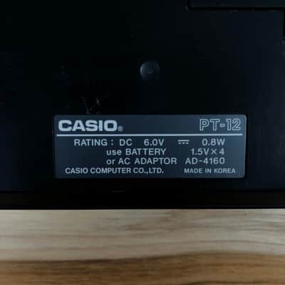 Casio PT-12 Vintage 1980's Mini Key Synthesizer - Black image 7
