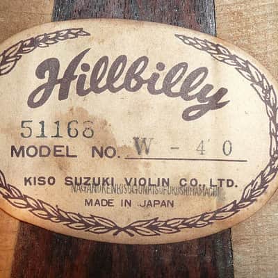 Hillbilly by Suzuki W-40 Brazilian Rosewood 1970's Natural BARGAIN image 24