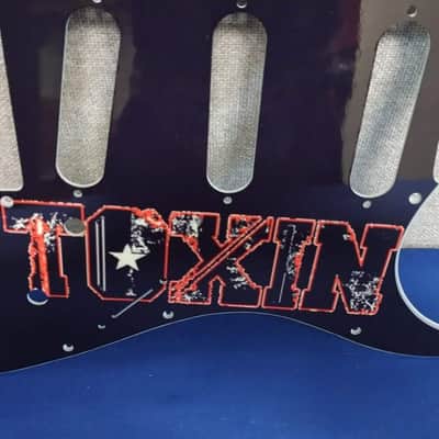Toxin Band Logo Custom Printed Stratocaster 11-Hole Pickguard RARE image 5