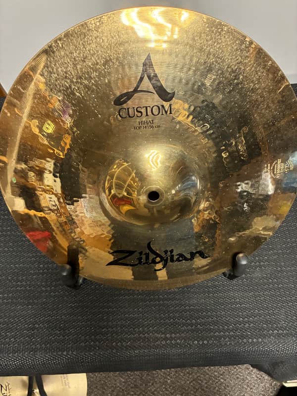 Zildjian 14" A Custom Hi-Hat Cymbals (Pair) 1991 - Present - Brilliant image 1